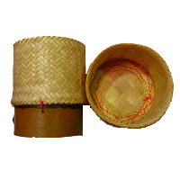 Sticky Rice Serving Bamboo Container 5"