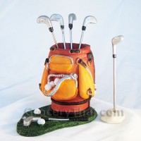 Golf Club Fruit and Appetizer Fork Set- Orange